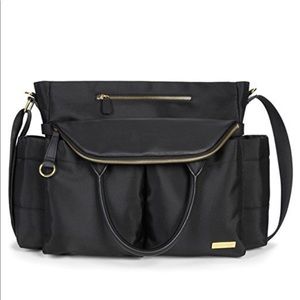 SkipHop black Chelsea diaper bag